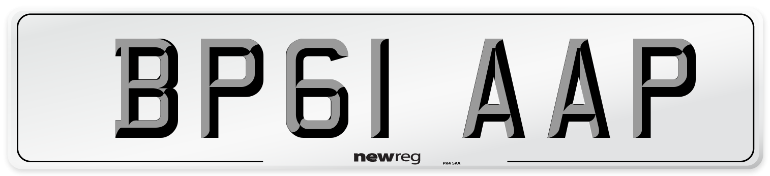 BP61 AAP Number Plate from New Reg